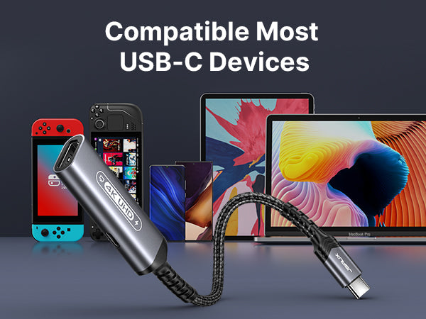 2-in-1 USB-C to 4K@60Hz HDMI Charging Adapter