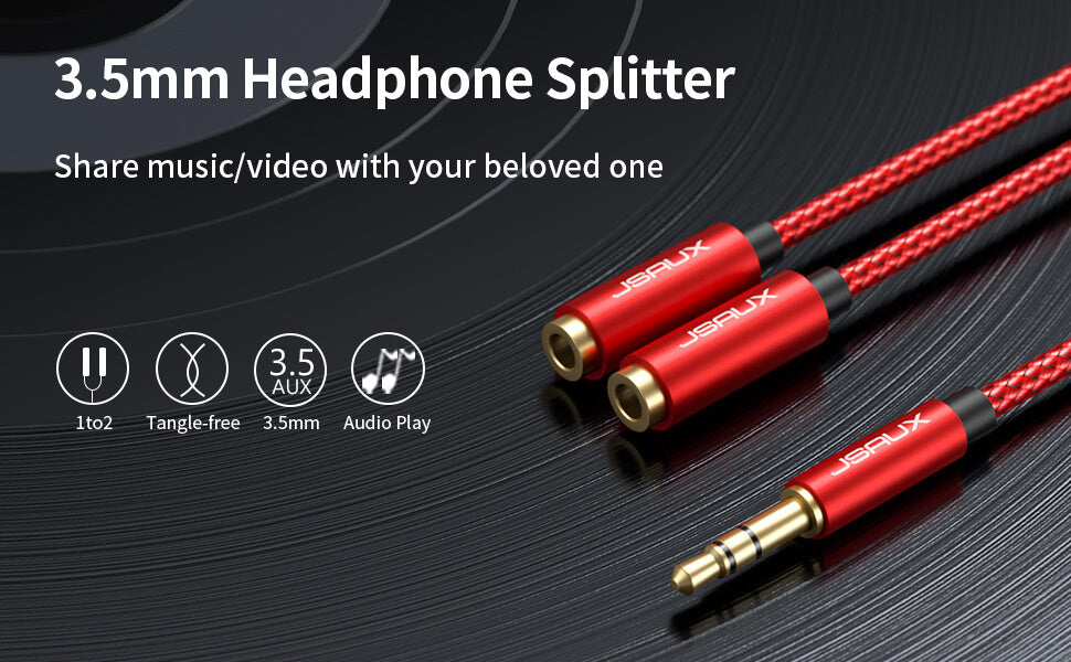 3.5mm Male to Dual Female Audio Adapter