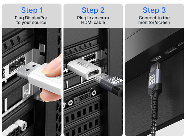 4K DisplayPort to HDMI Adapter