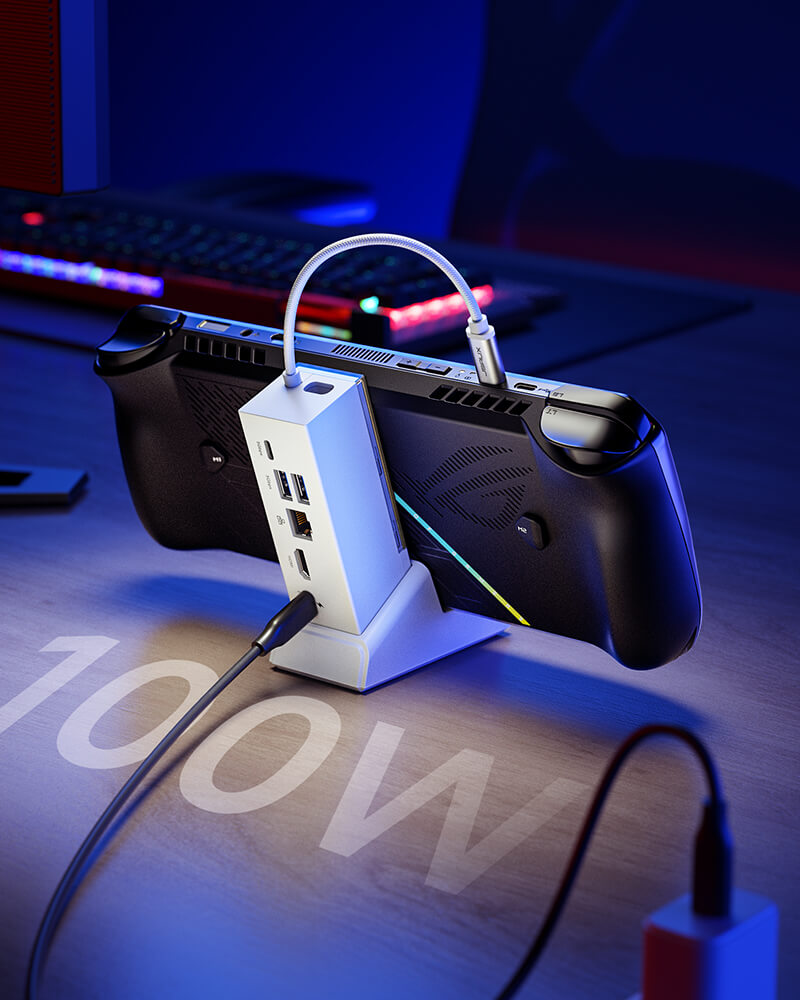 #style_ white dock & 100w charger set