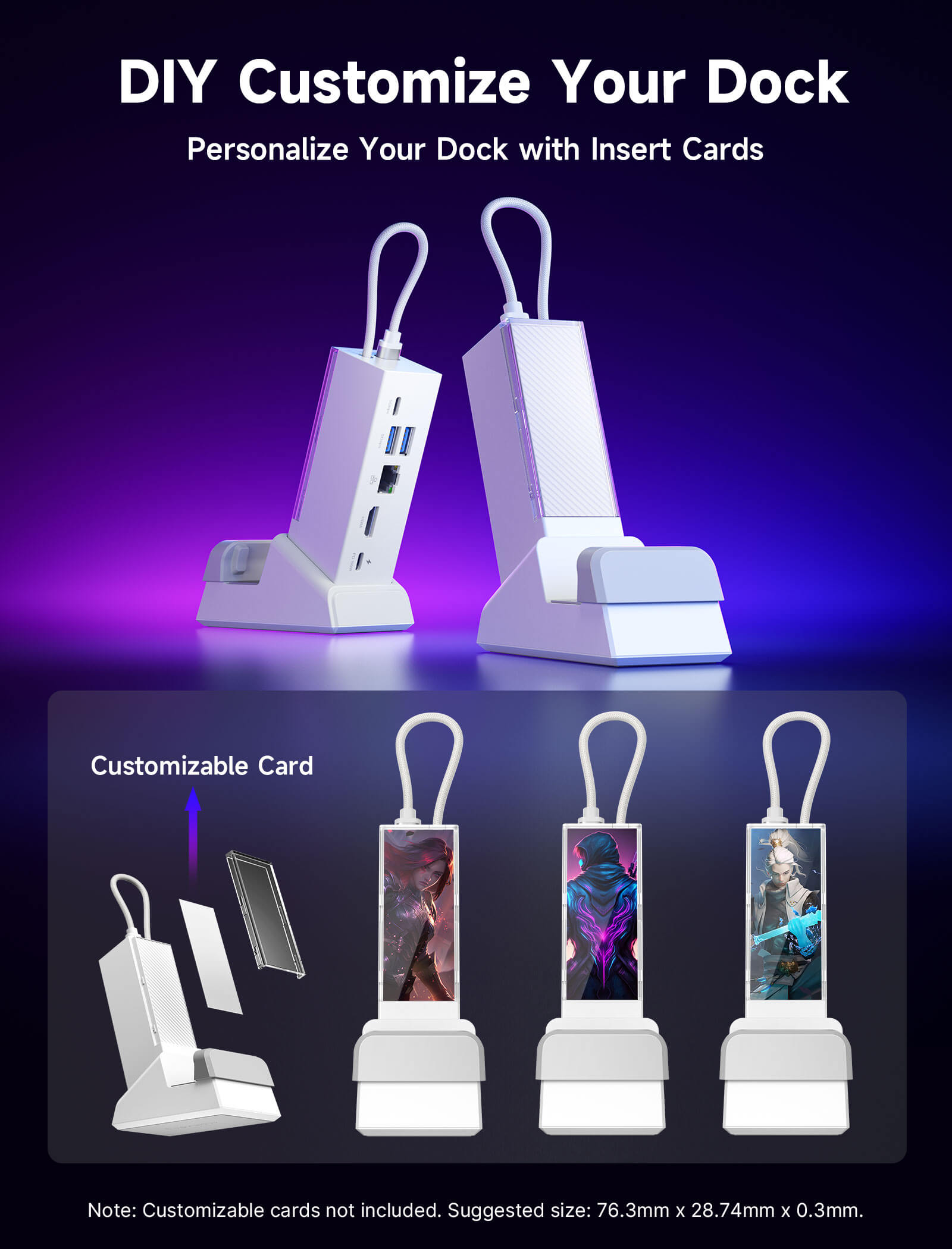 #style_ white dock & 100w charger set