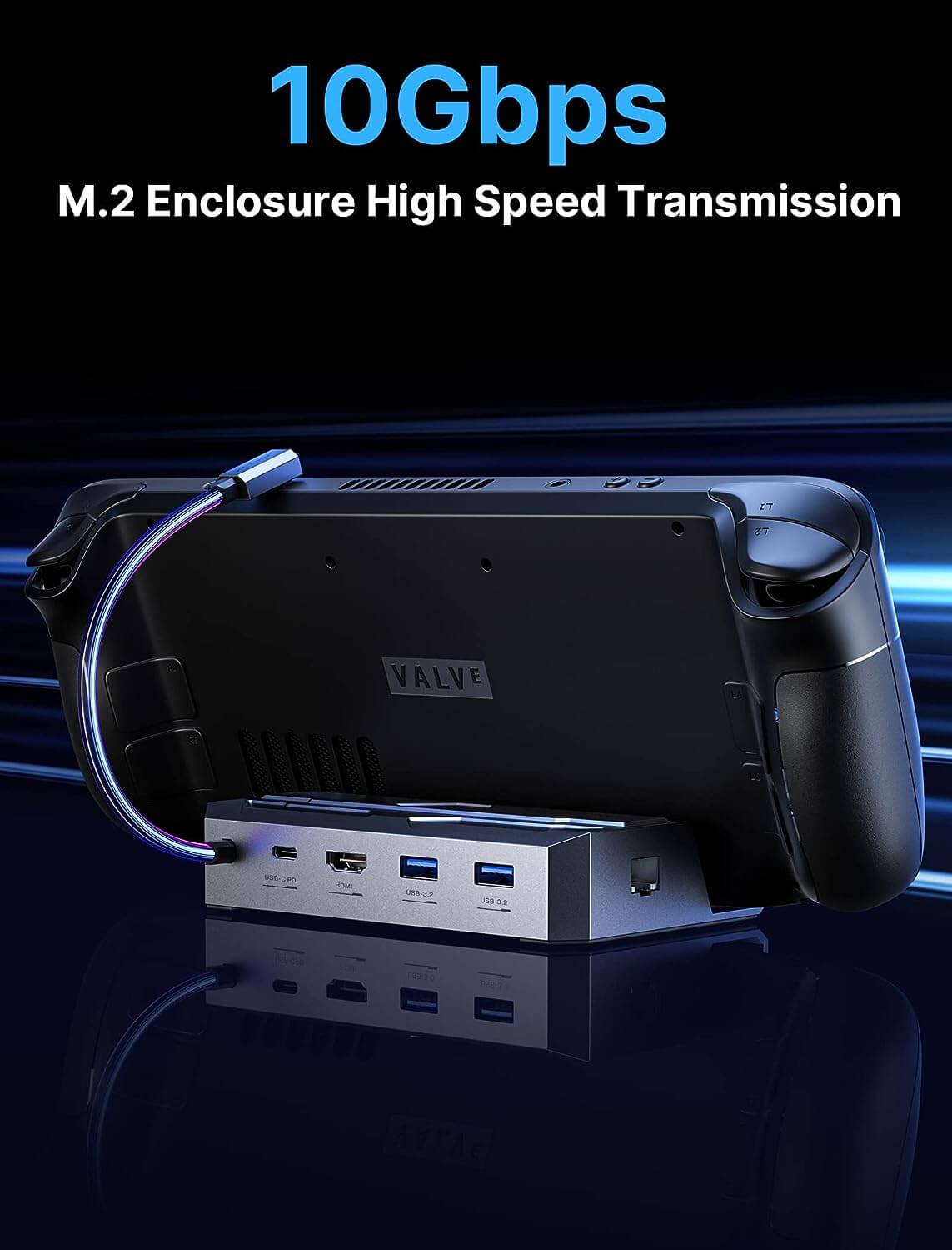 6-in-1 Docking Station with M.2 SSD Enclosure