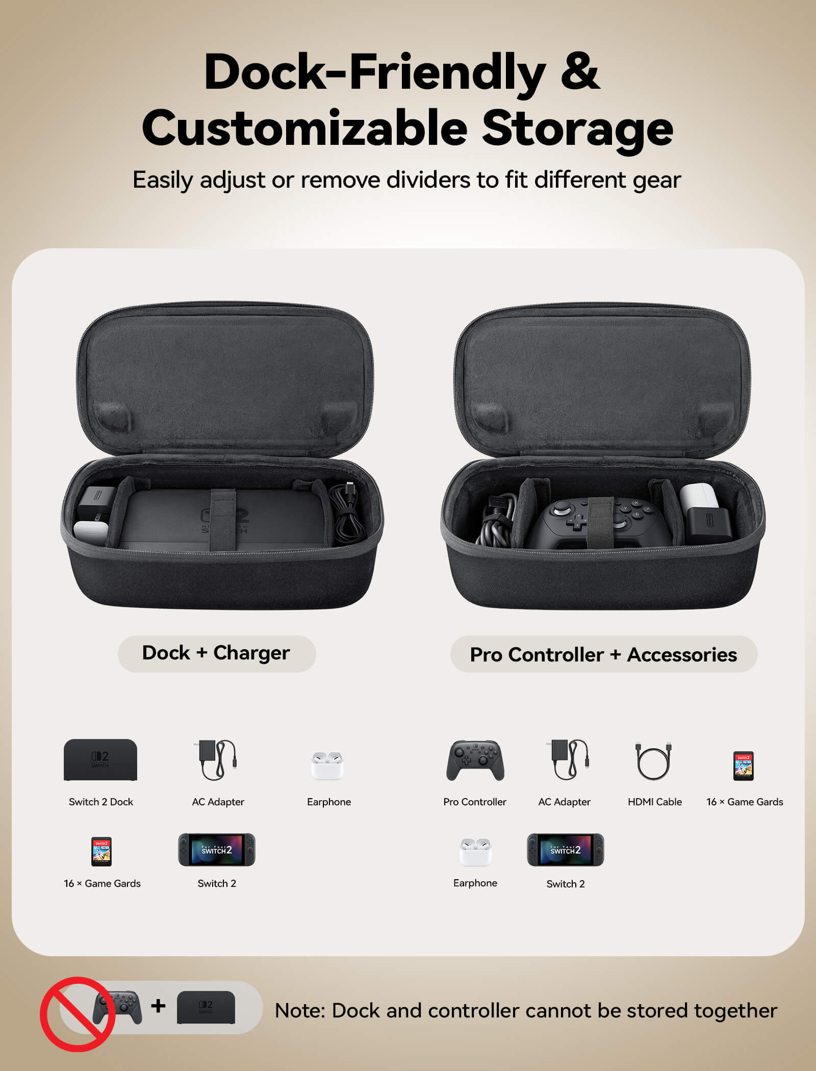 FlexForm Series | Double-decker Travel Case for Switch 2
