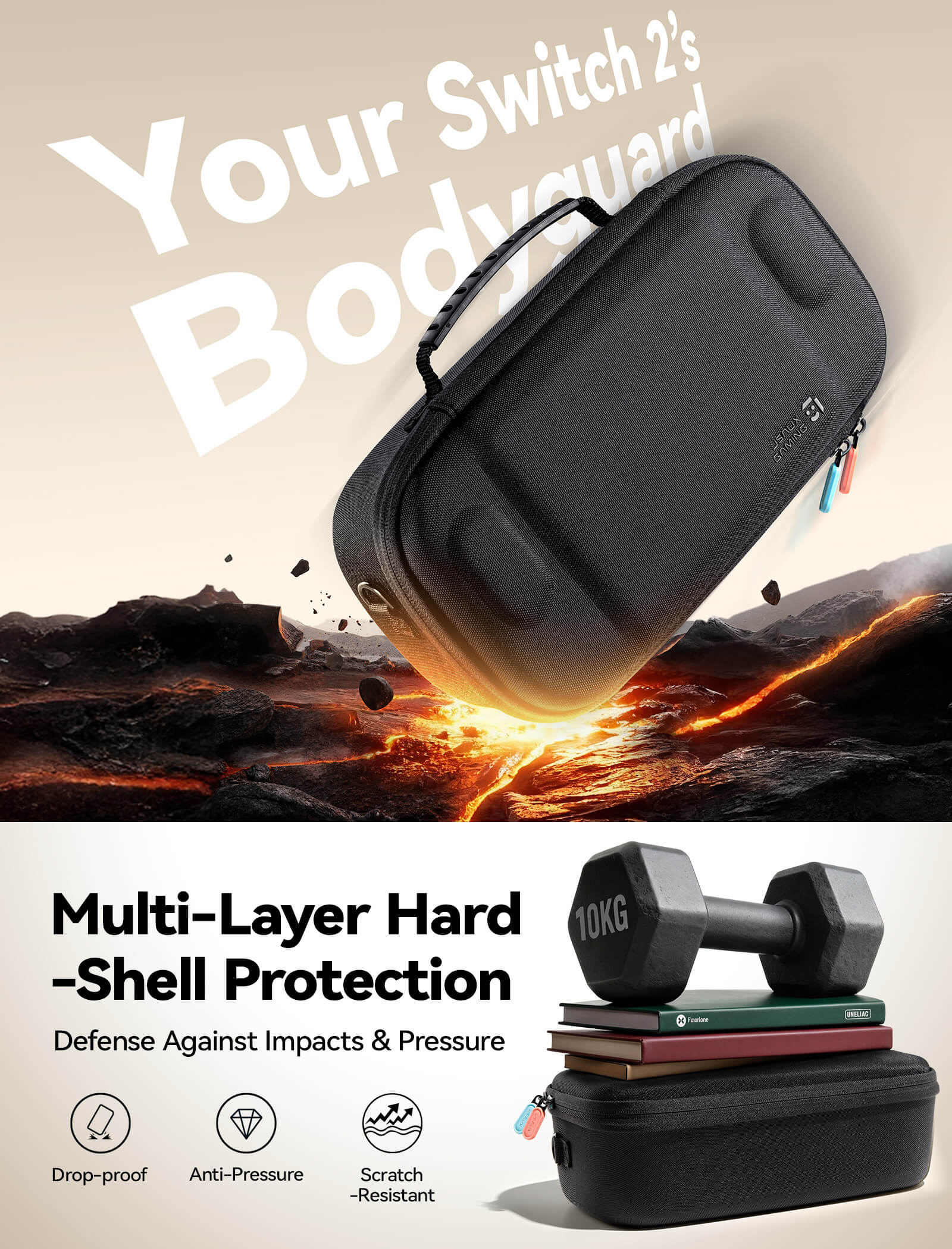 FlexForm Series | Double-decker Travel Case for Switch 2