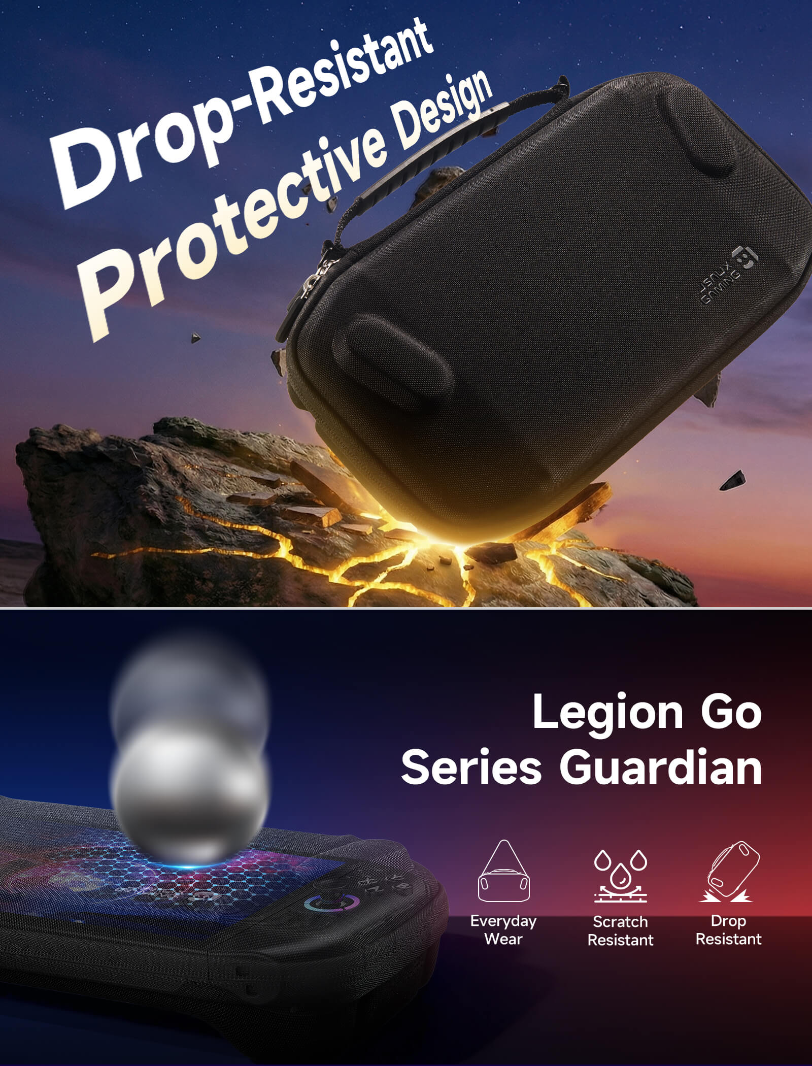 Slim Carrying Case for Legion Go & Go S & Go 2