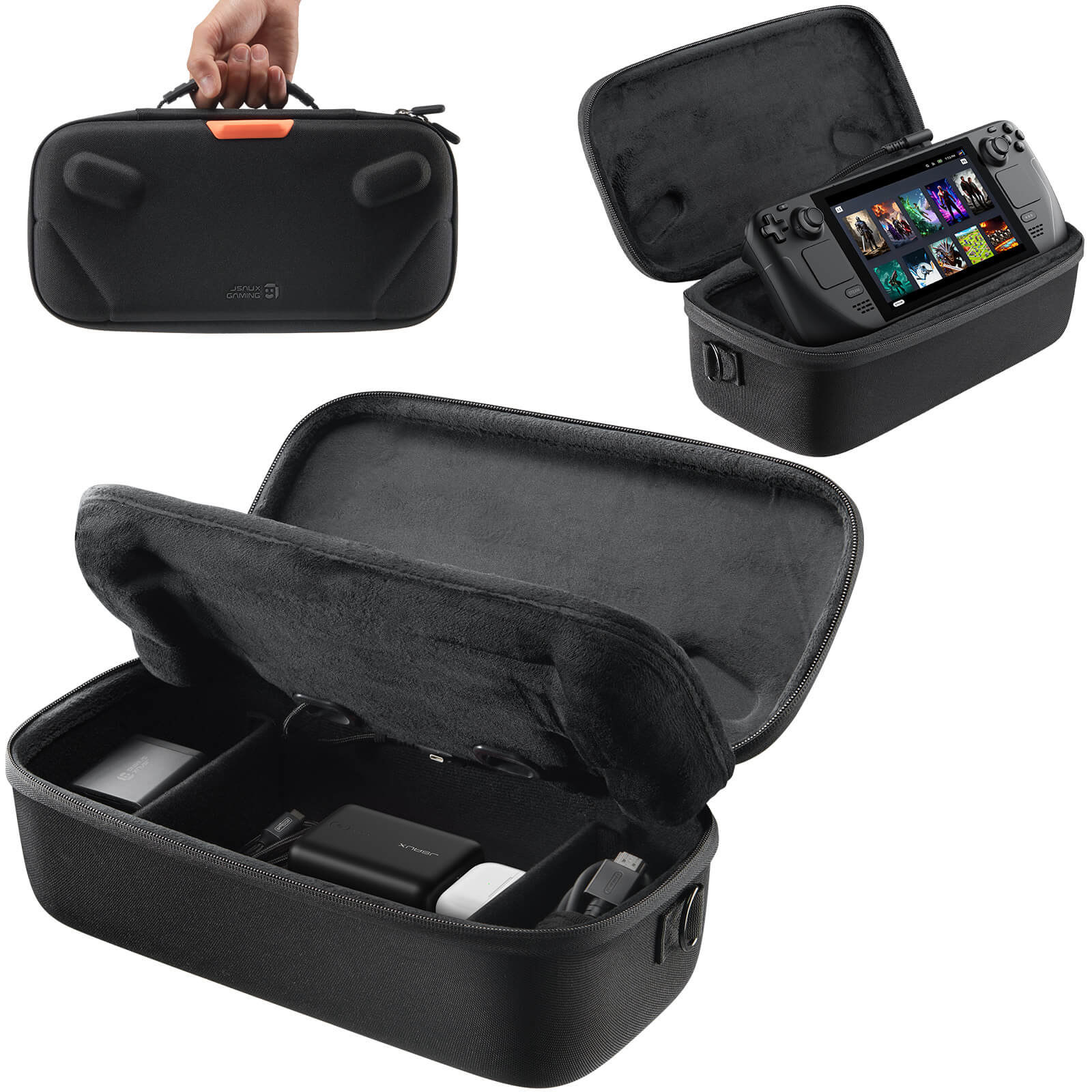 Double-Layer Steam Deck Travel Case with Stand | JSAUX