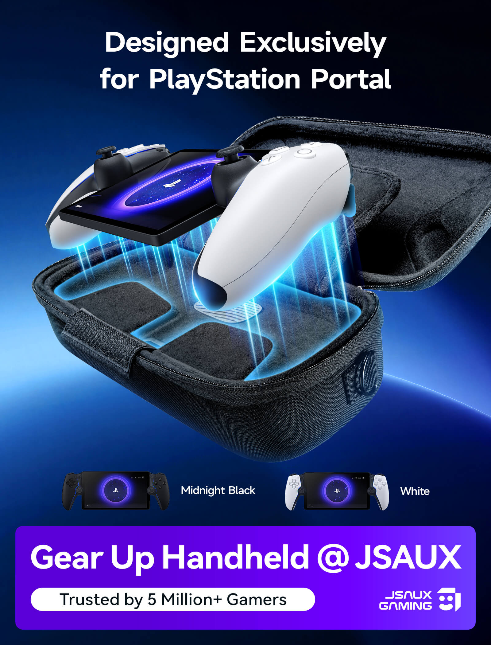 PlayStation Portal Travel Case with Double-Layer Storage | JSAUX