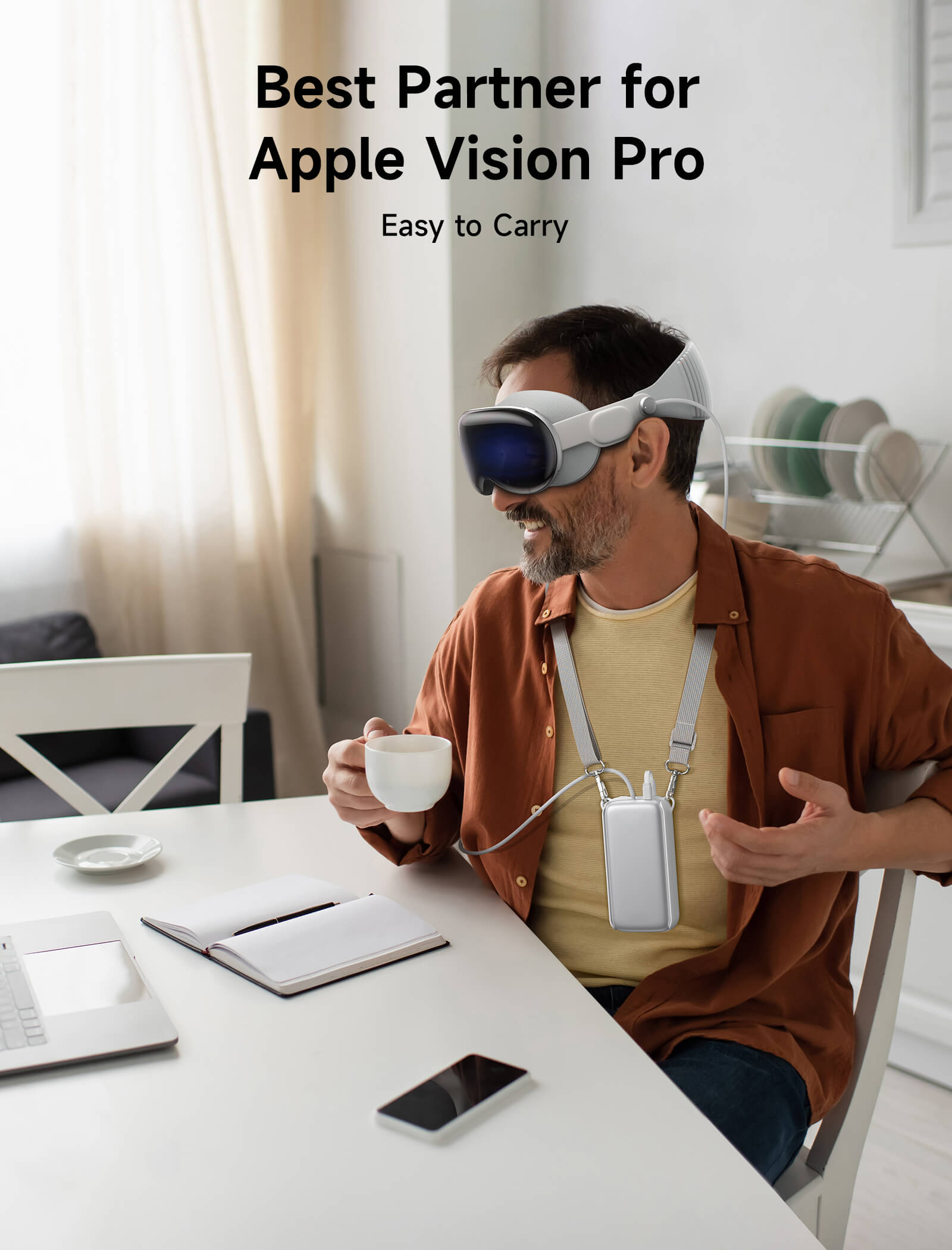 Battery Built-In Easy Carrier for Apple Vision Pro