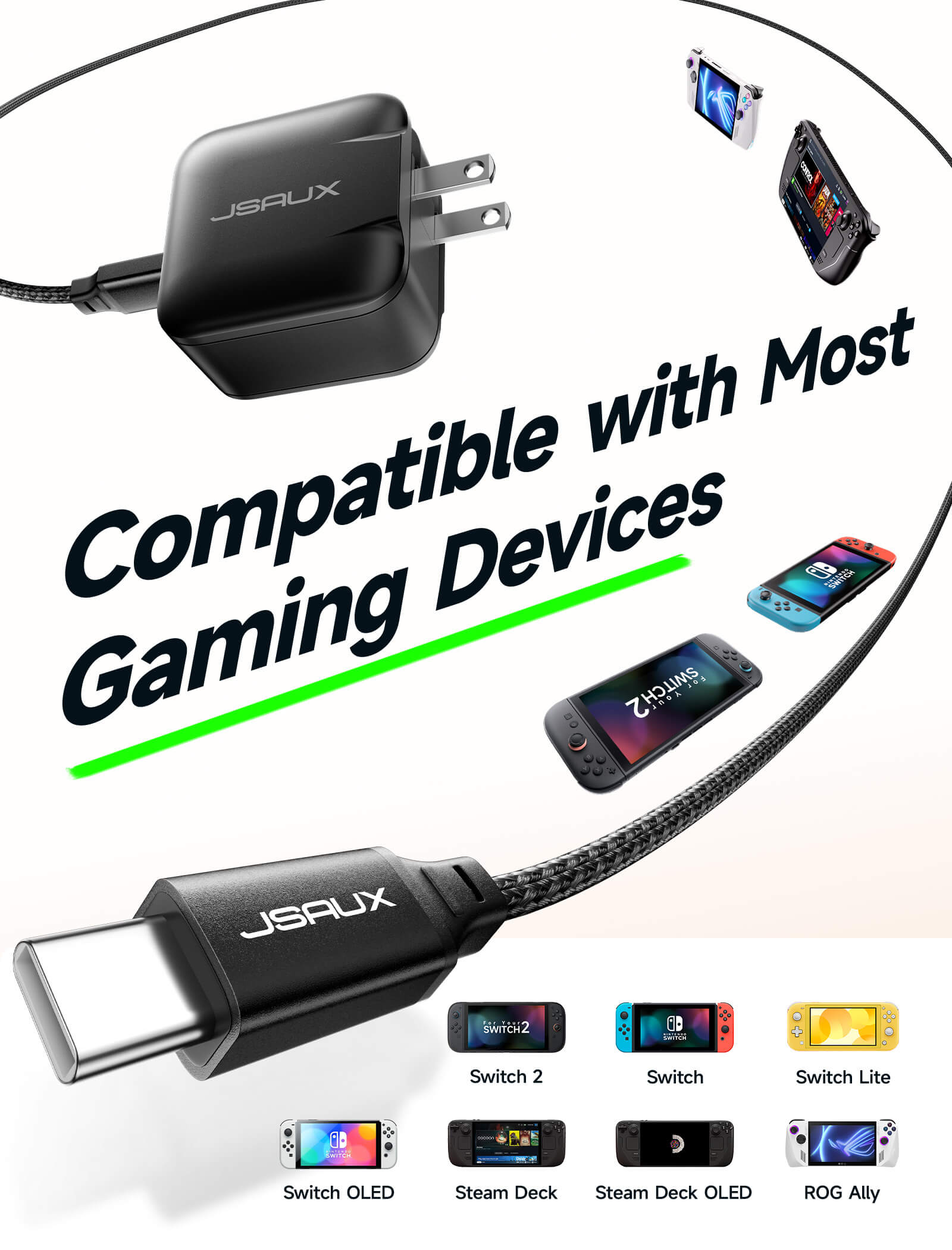 #style_black dock & 65w charger set