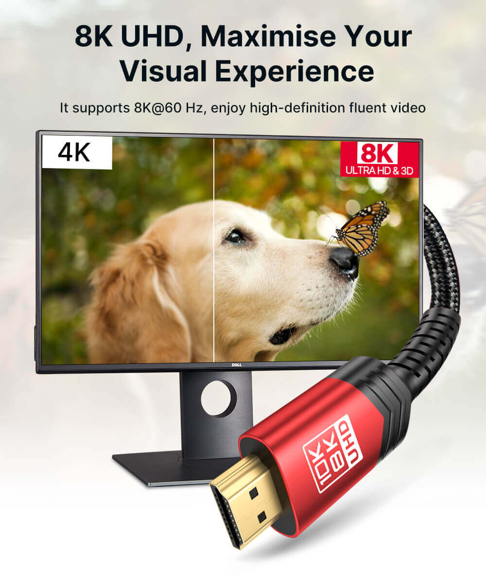  High-speed HDMI cable supporting 8K UHD video output  #style_basic kit | us plug