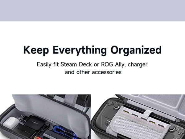 Steam Deck & ROG Ally Carrying Case Travel Storage Bag | JSAUX