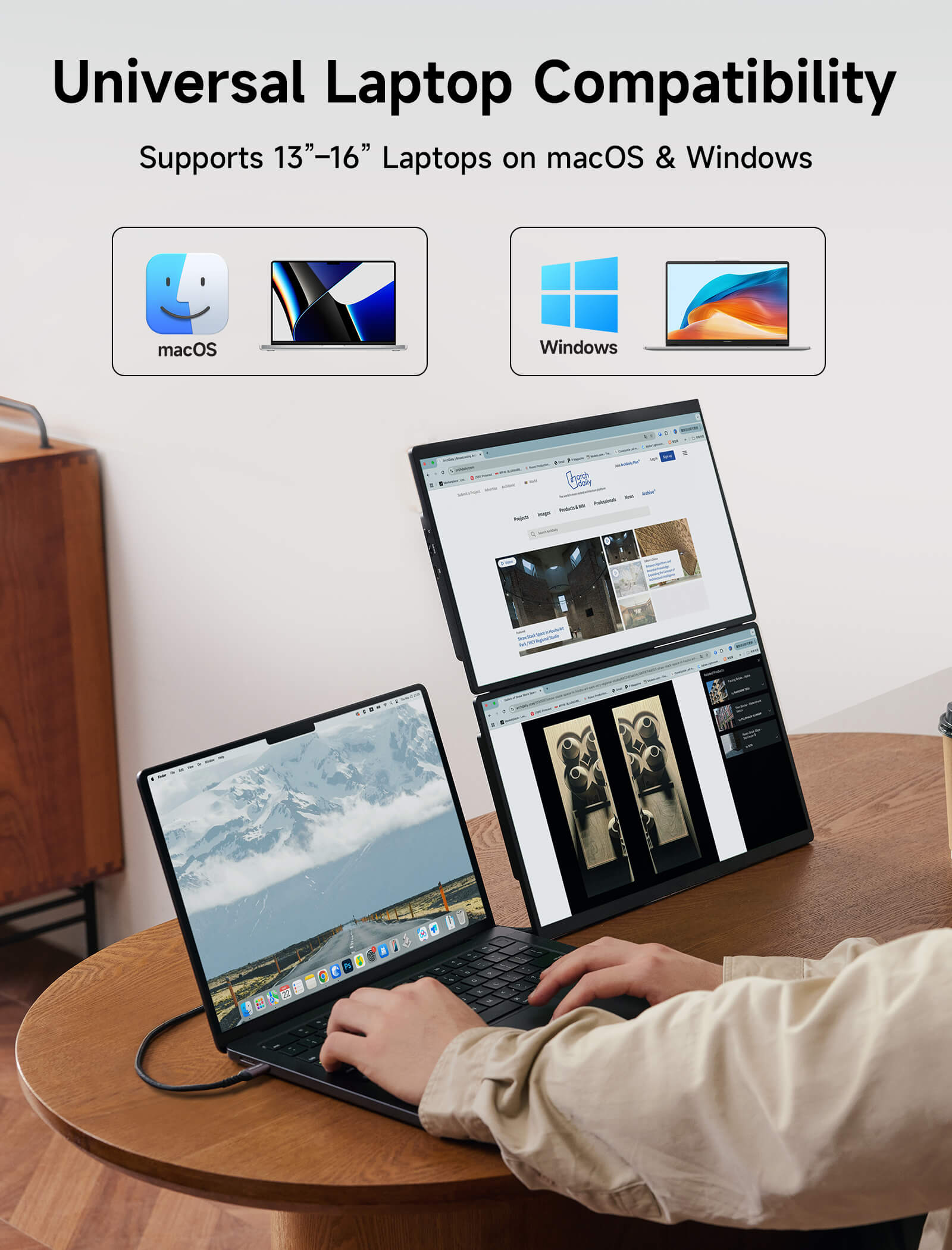 FlipGo Horizon Snap-On Tri-screens