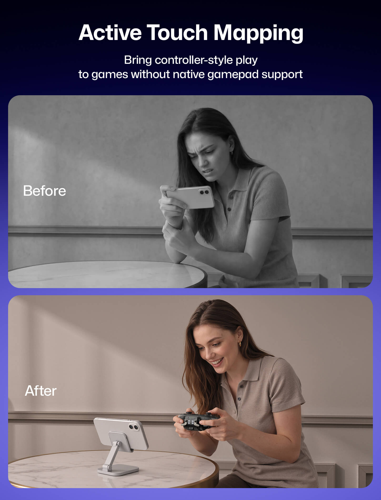 Active touch mapping graphic for VOIDJOY Elite Extender on Android games
