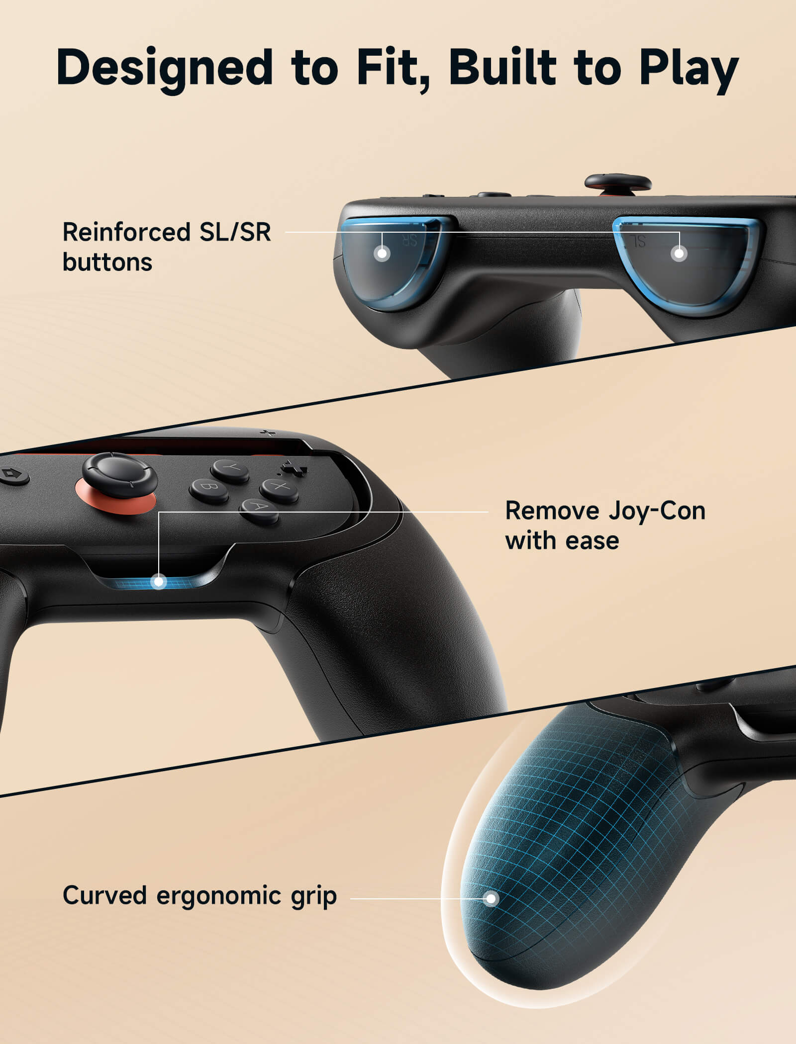 JoyVerse Series Single Joy-Con Grip for Switch 2