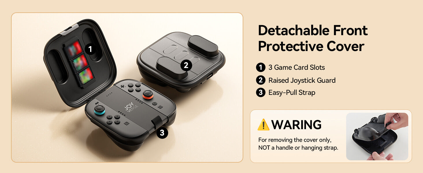Switch 2 Joy-Con Grip Case with Battery & Storage | JSAUX