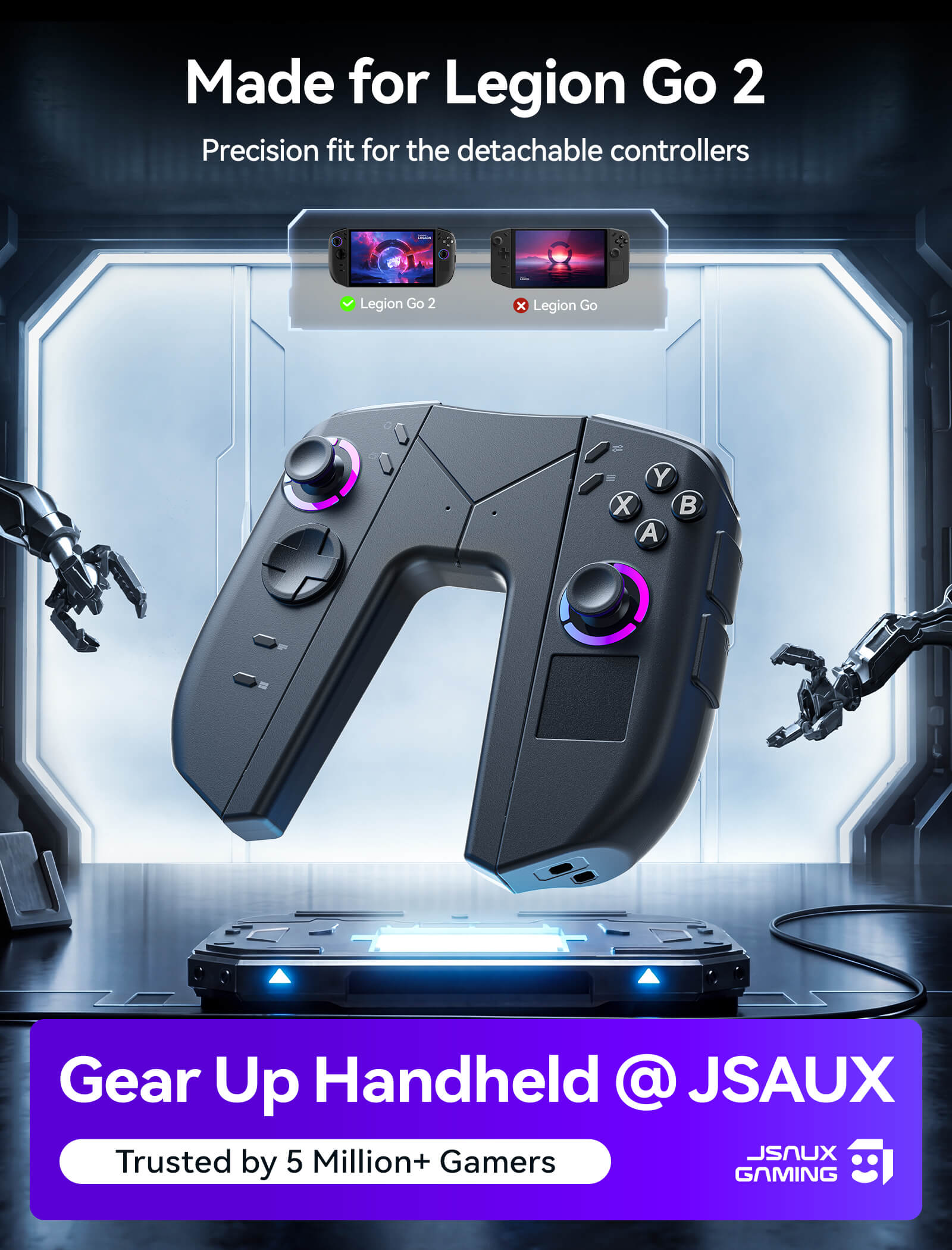 Legion Go 2 Charging Grip for Truestrike Controllers | JSAUX