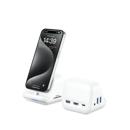 USB-C Docking Station with Phone Holder