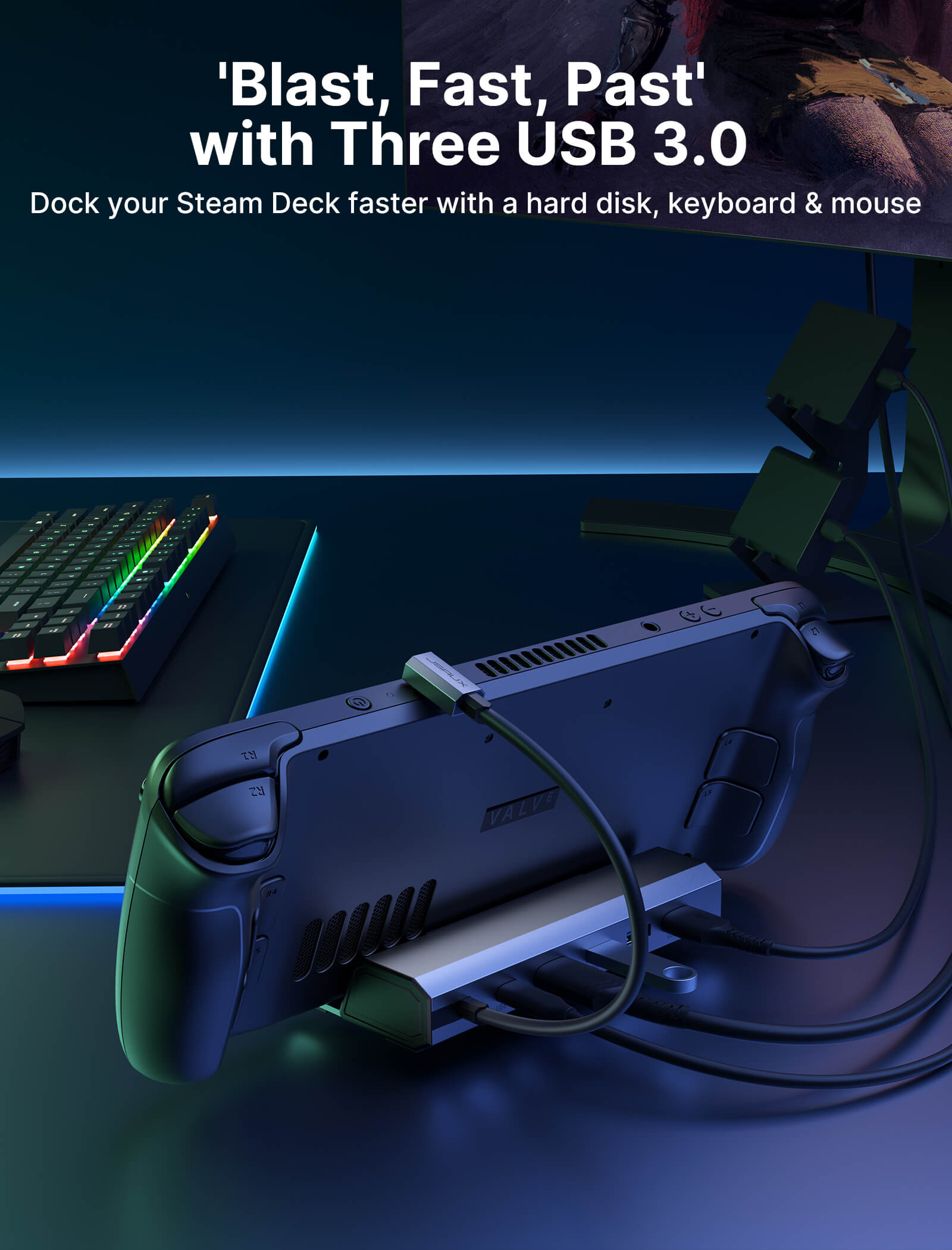 美品 Steam Deck OLED 1TB + JSAUX ドック USBハブ Amazon.co.jp: JSAUX RGB ドッキングステーション Steam Deck (OLED