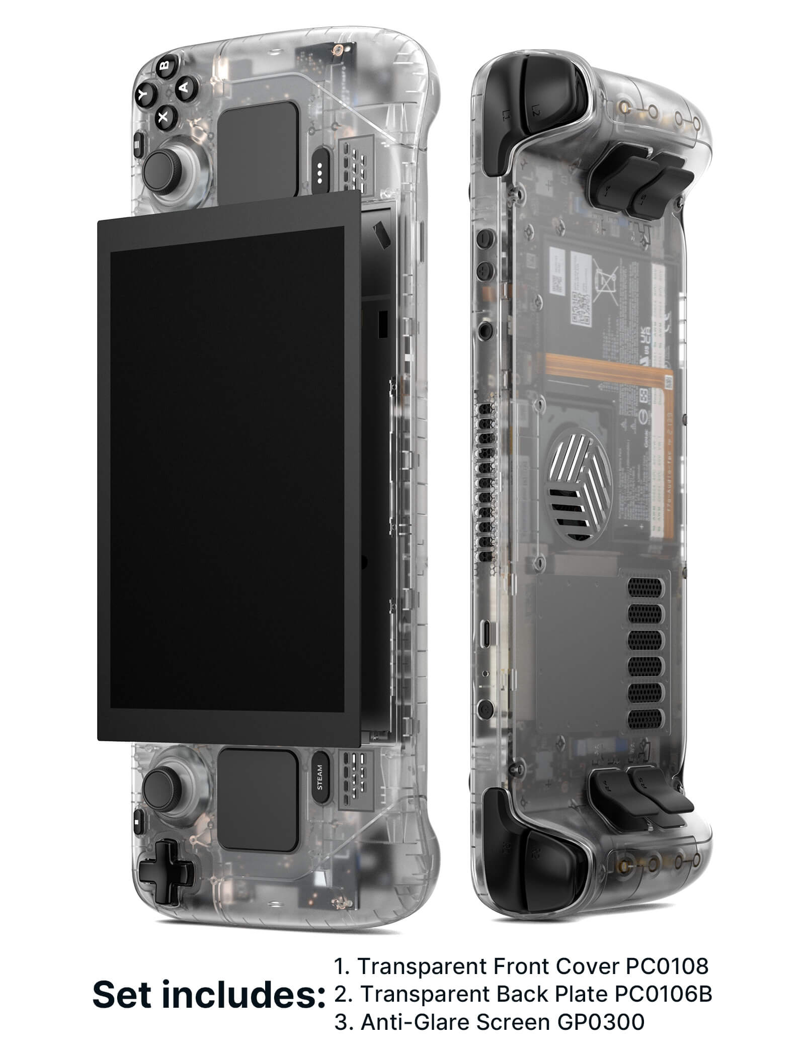 #style(not for oled)_front cover & back plate vents & anti-glare screen