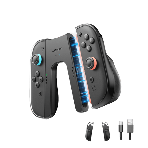 Switch 2 Joy-Con Charging Grip with LED Indicators | JSAUX Switch 2 Joy-Con Charging Grip with LED Indicators | JSAUX