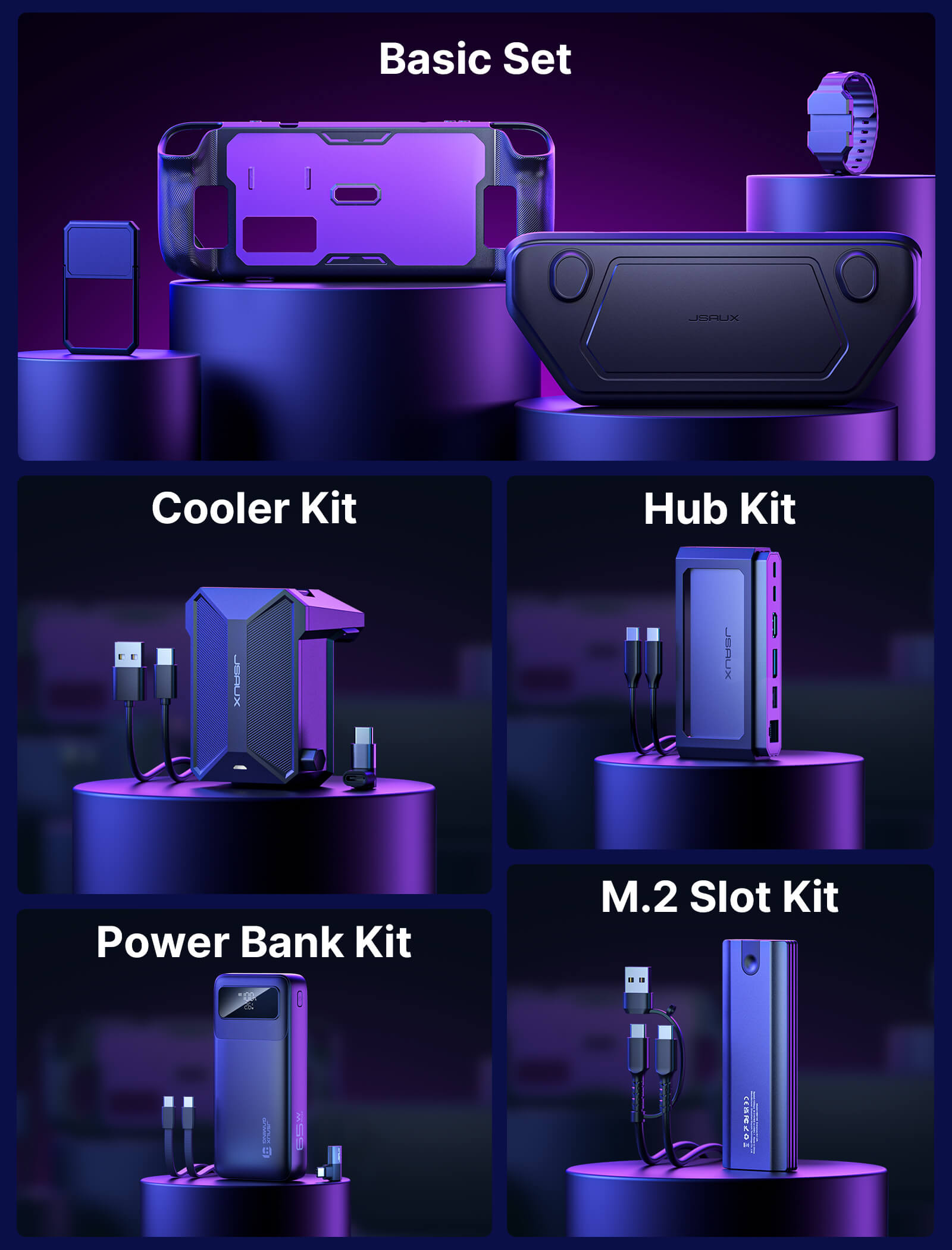 Steam Deck ModCase LCD & OLED Modular Protective Case | JSAUX