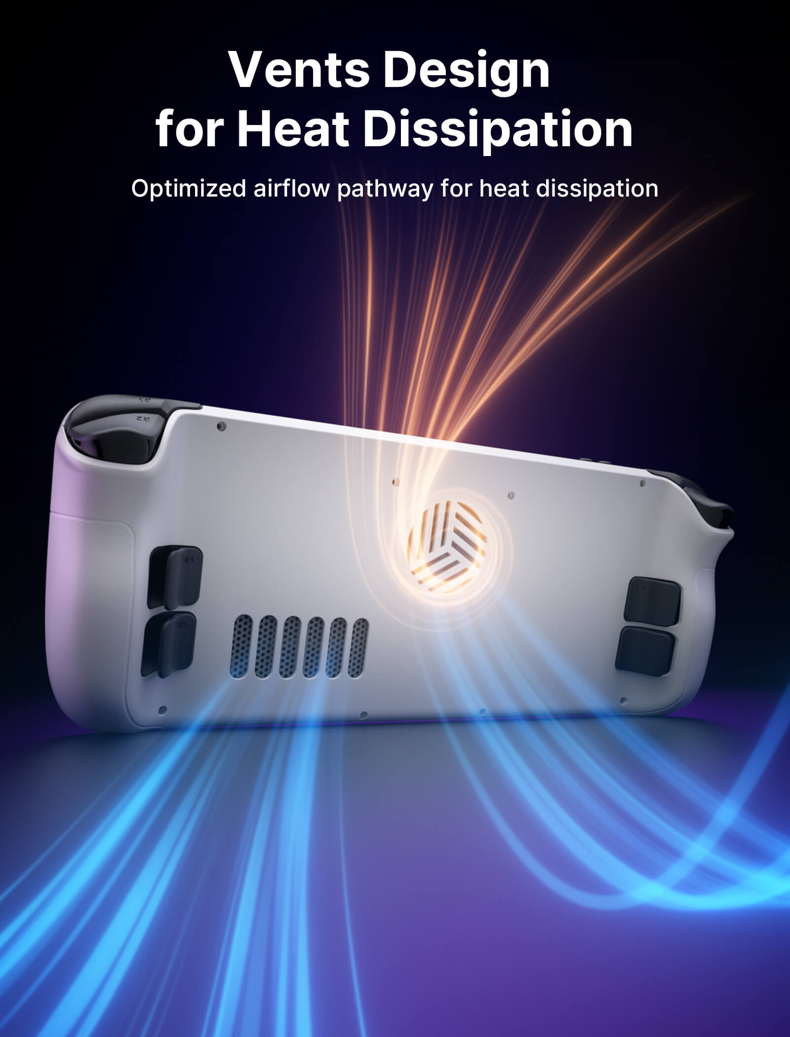 Vents Transparent Back Plate for Steam Deck LCD & OLED