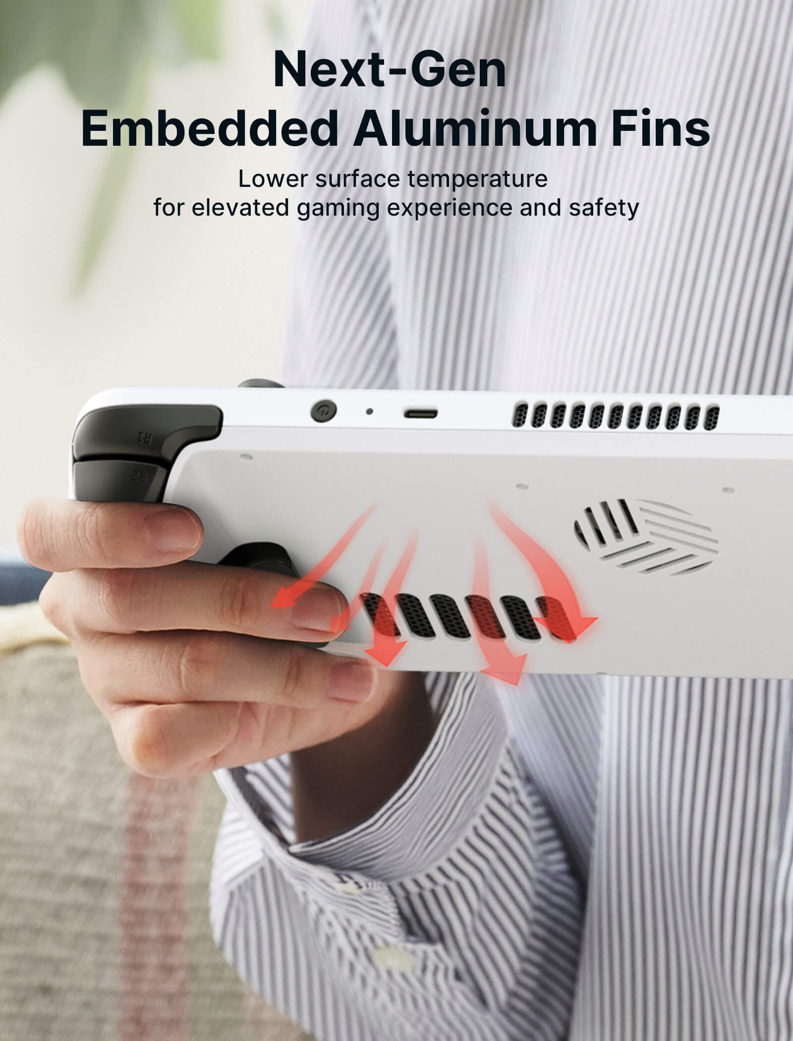 Vents Transparent Back Plate for Steam Deck LCD & OLED