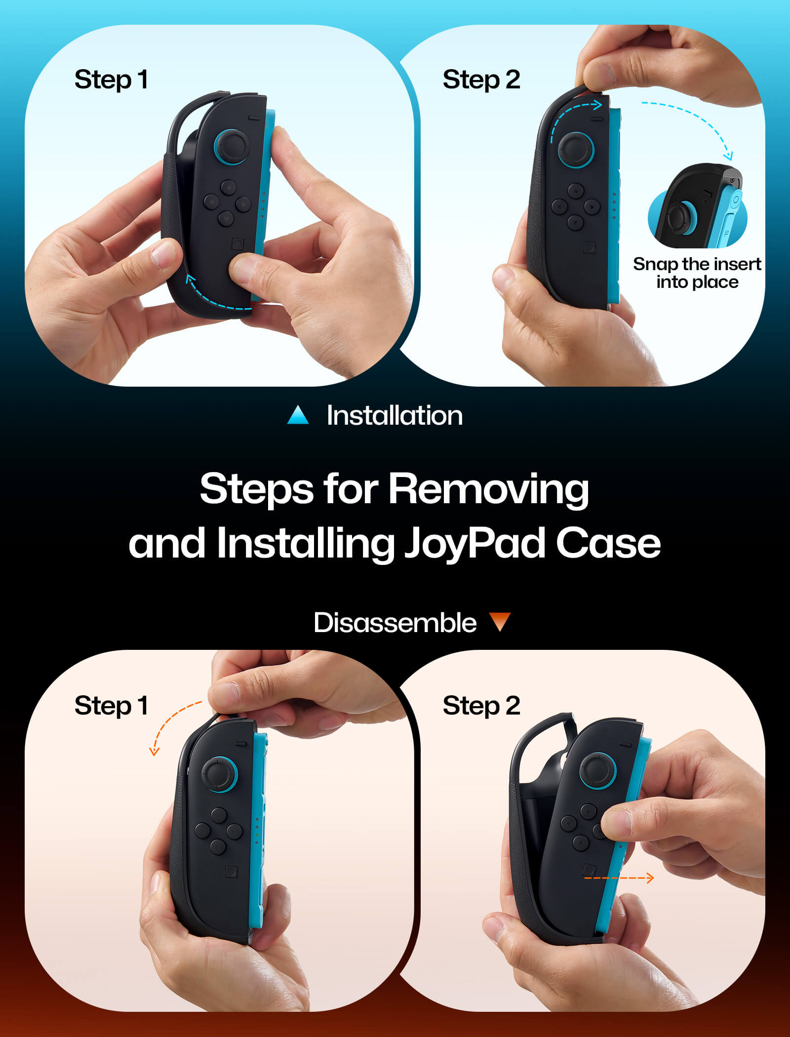 Switch 2 Detachable Magnetic Case with Ergonomic Grip | JSAUX