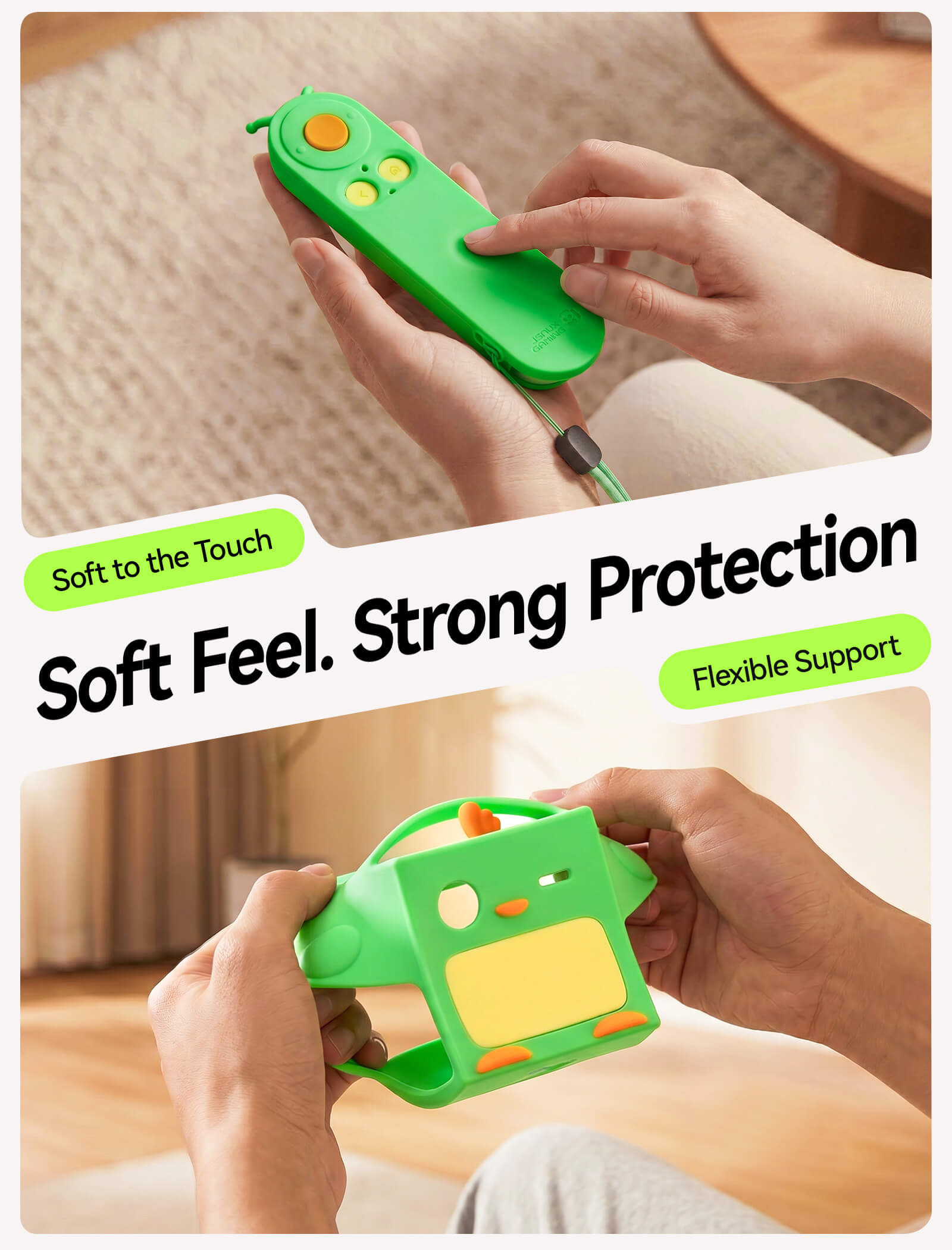 Soft silicone protection graphic for Nex Playground console and remote covers