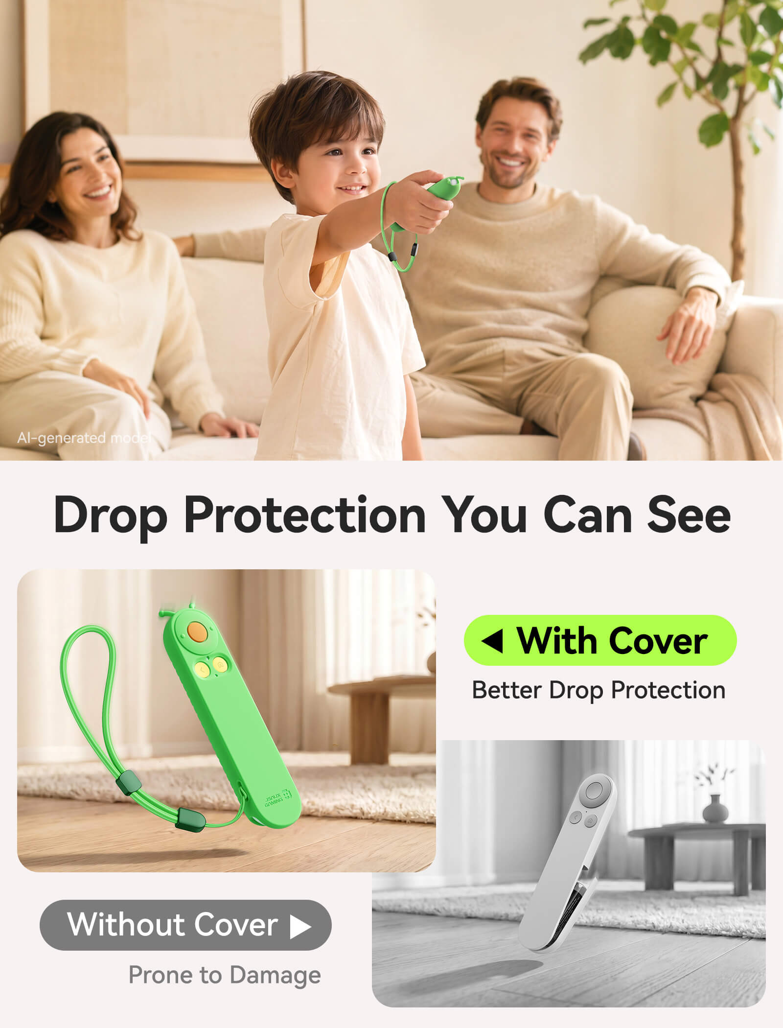 Drop protection graphic for Nex Playground silicone case set