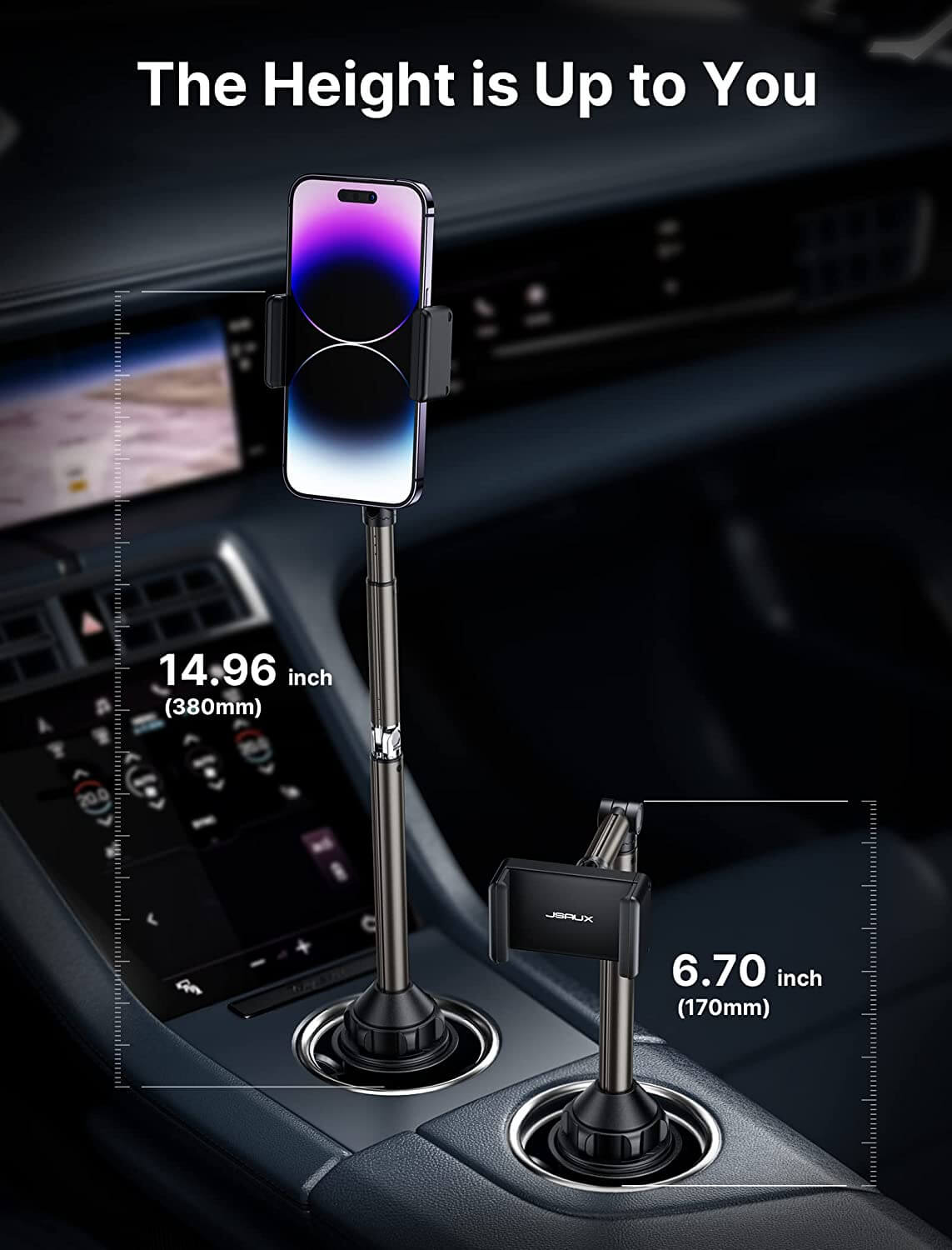 Adjustable Car Cup Phone Holder