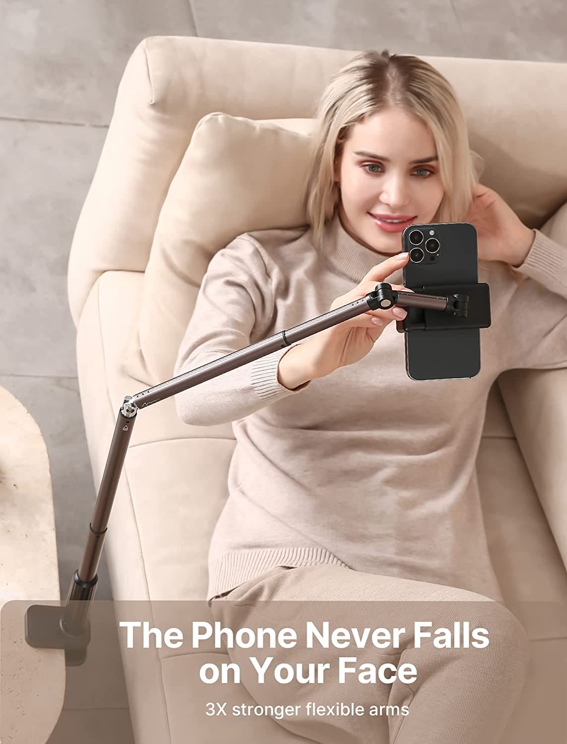 flexible_lazy_long_arm_phone_holder_hands_free_black#style_for iphone (5 parts)
