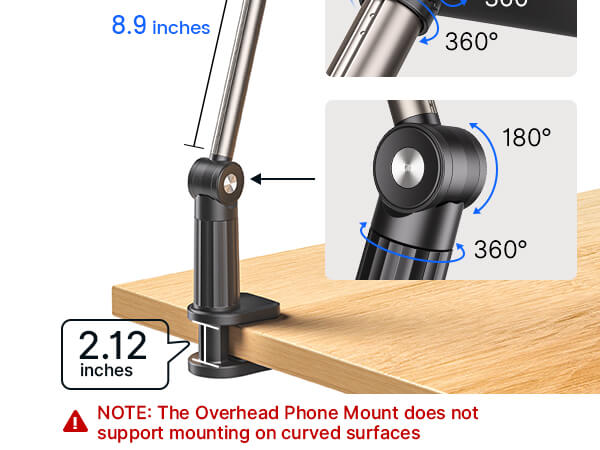 Adjustable Overhead Phone Stand