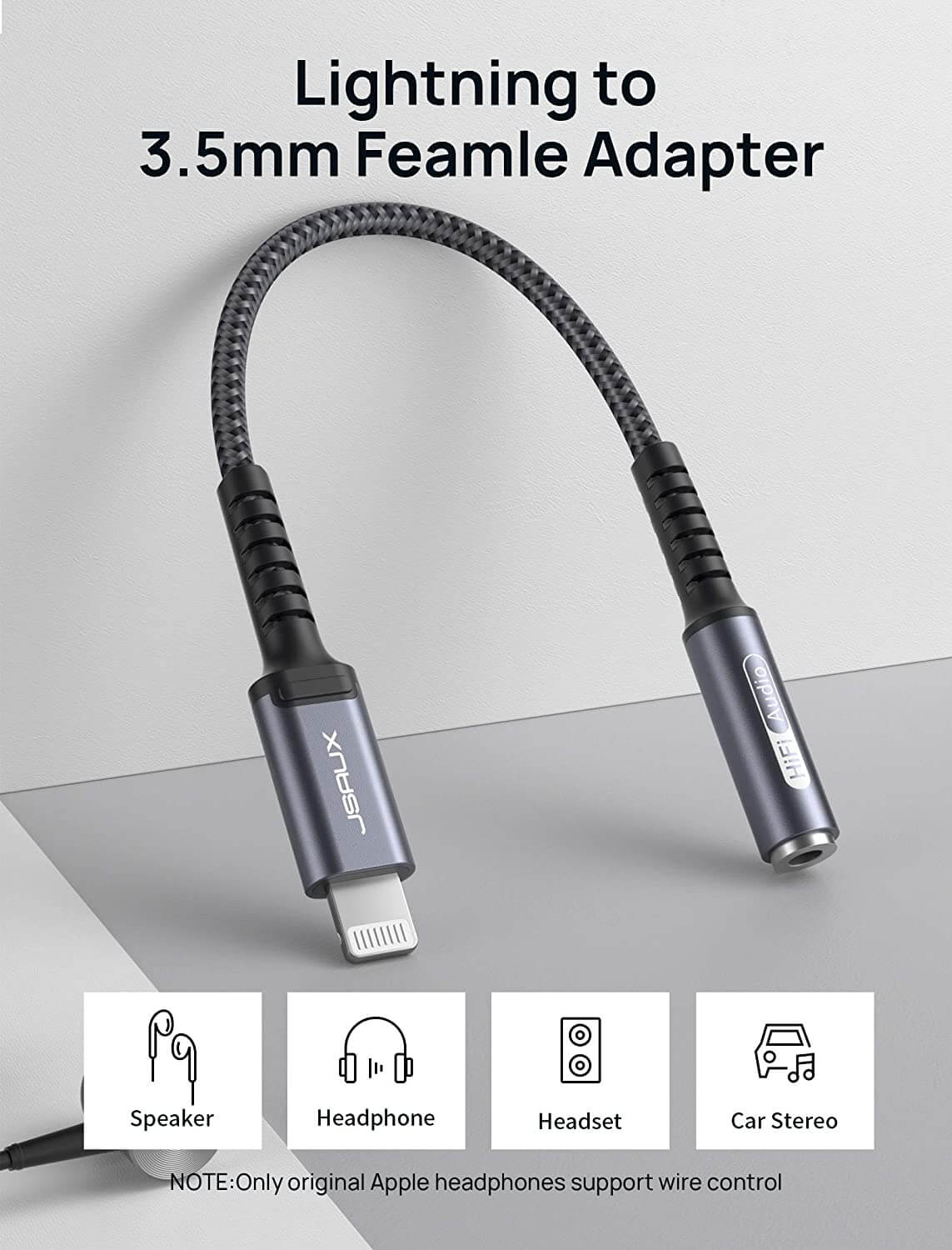 Lightning to 3.5mm Audio Adapter