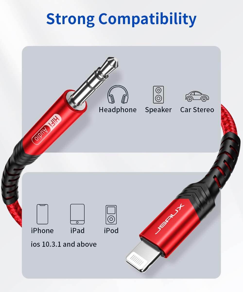 Lightning to 3.5mm Car Audio Cable