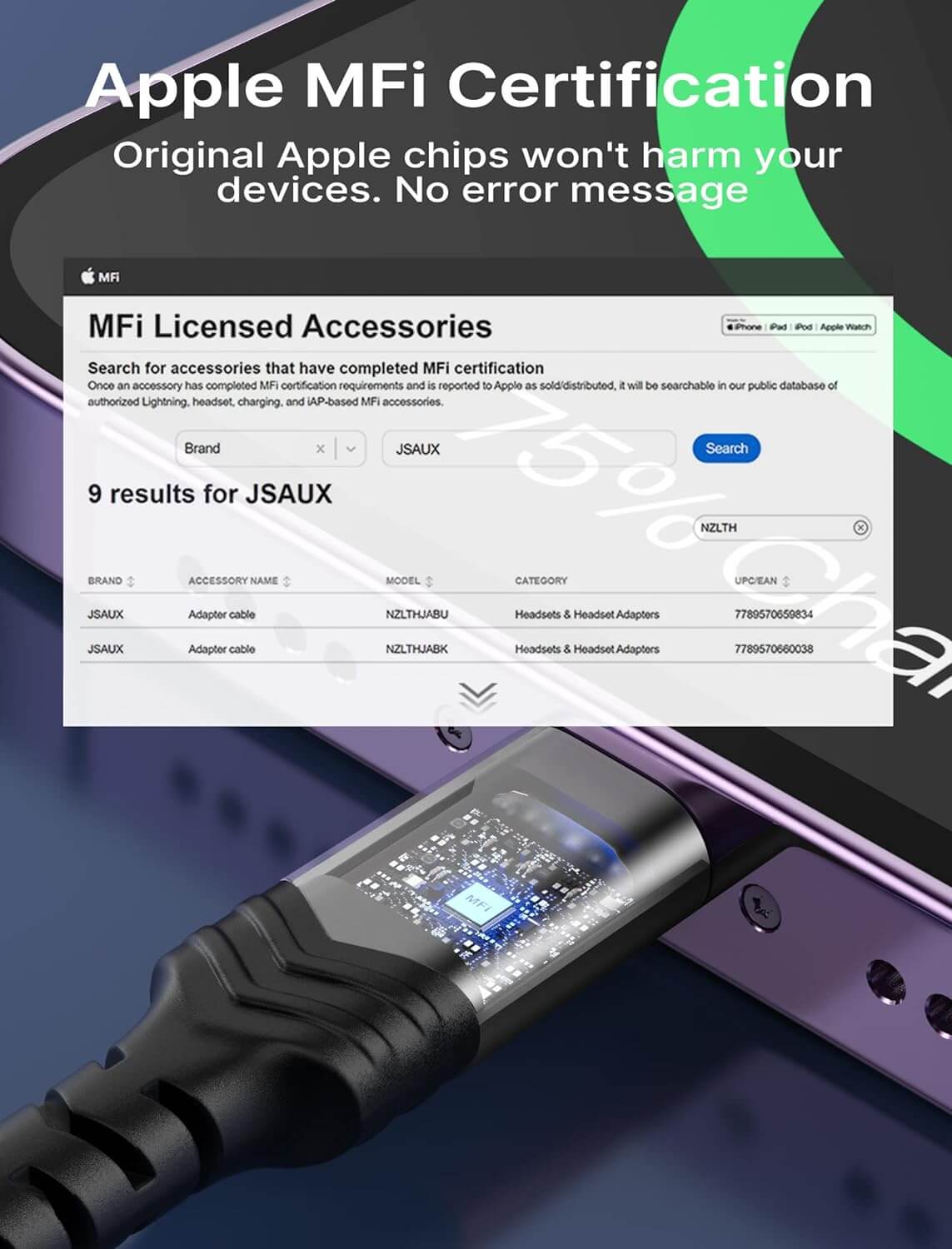 MFi Lightning to 3.5mm Audio Adapter#style_black