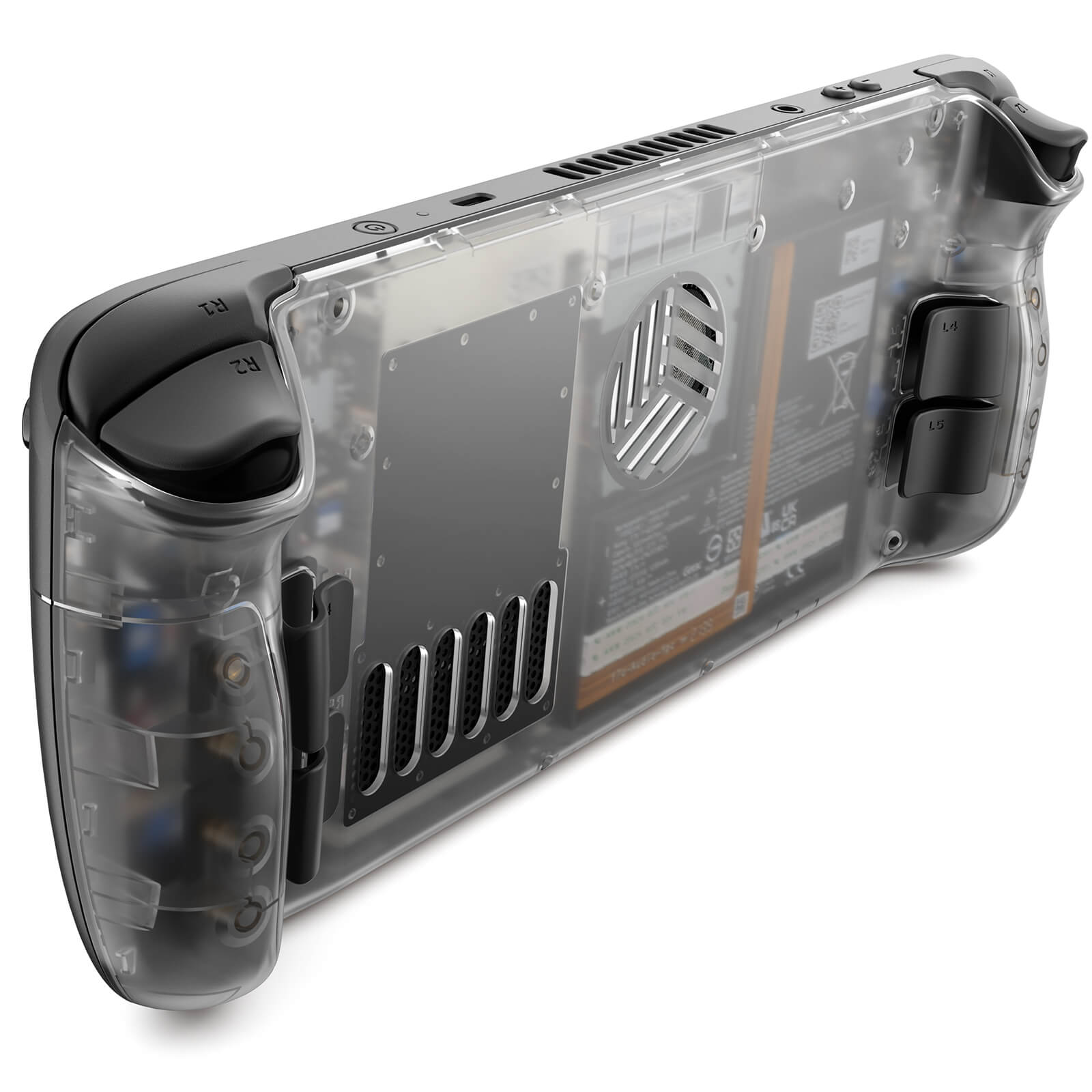 Transparent Back Plate for Steam Deck RGB & Vents