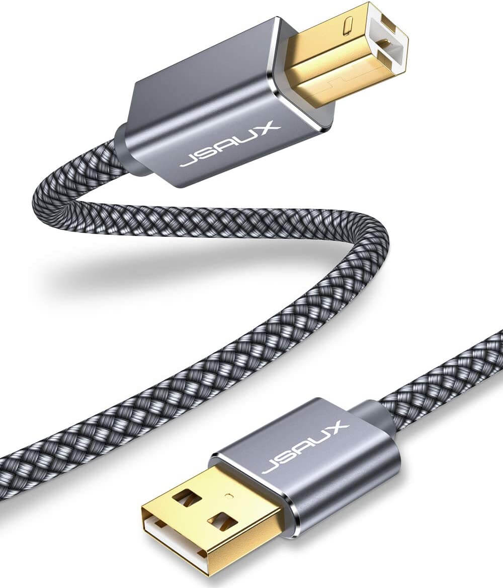 USB-A to B Male Cable Scanner Cord 
