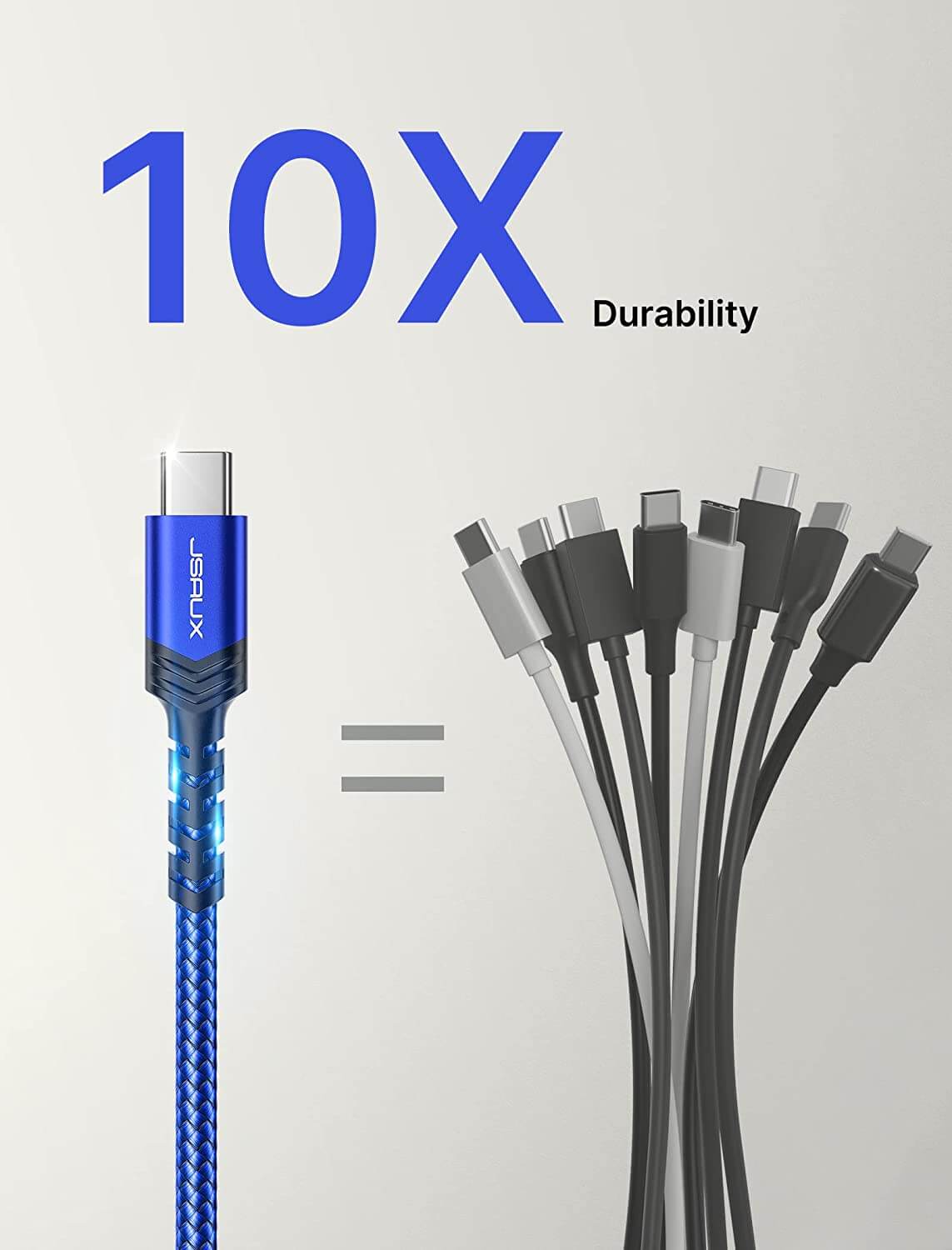 USB-A to C 3A Fast Charging Cable#color_blue