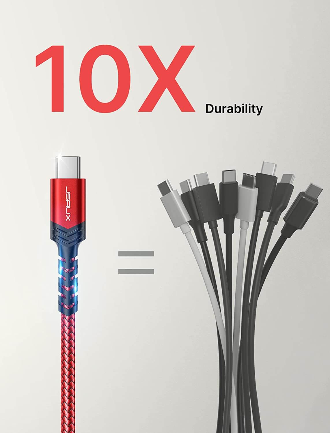 USB-A to C 3A Fast Charging Cable#color_red