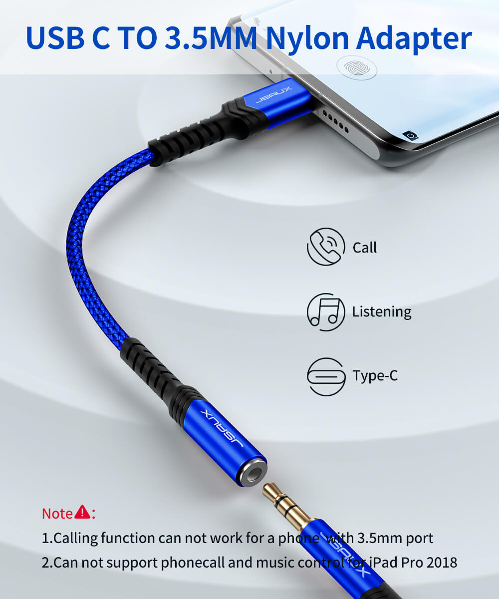 USB-C to 3.5mm Audio Adapter#color_blue
