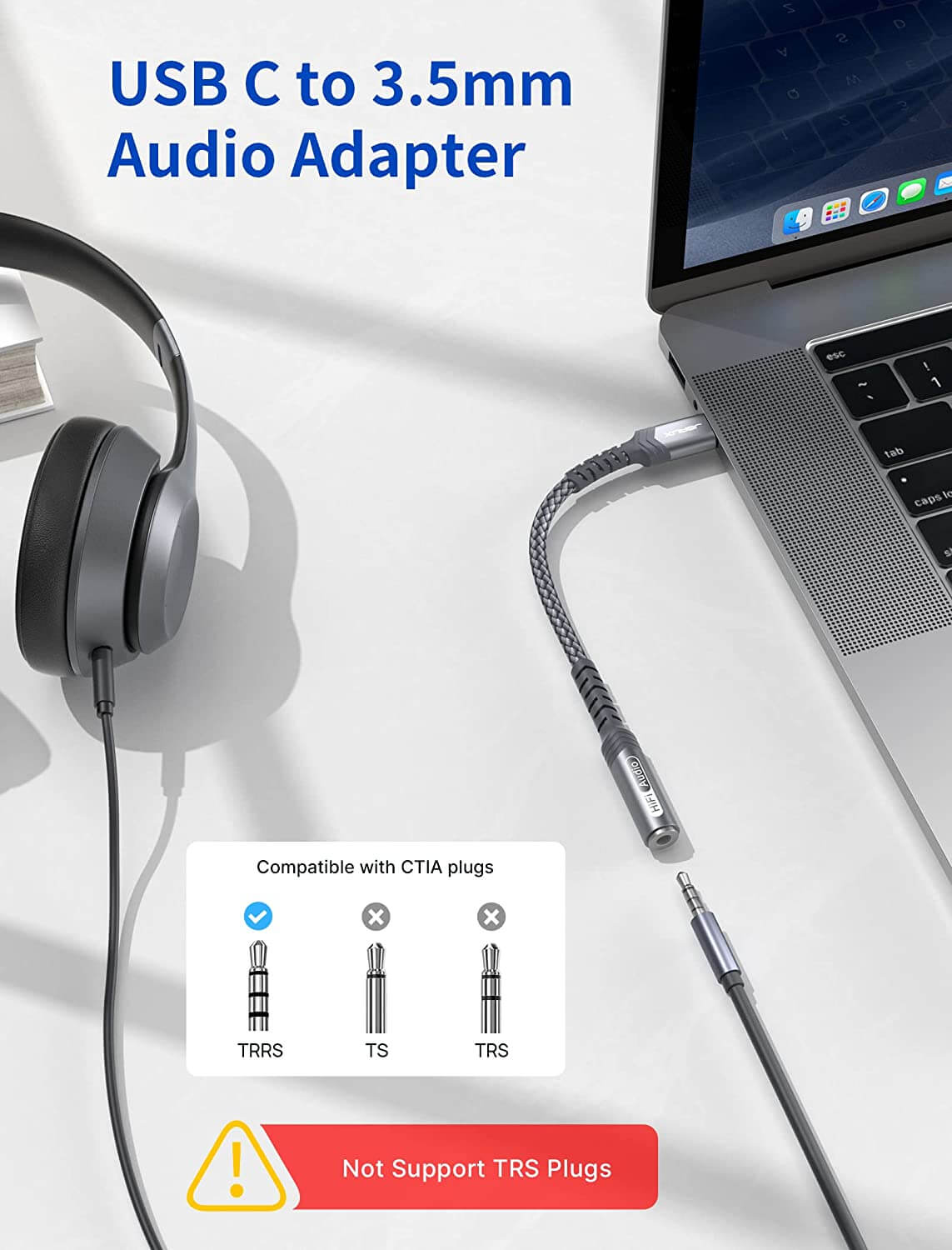 USB-C to 3.5mm Audio Adapter#color_grey