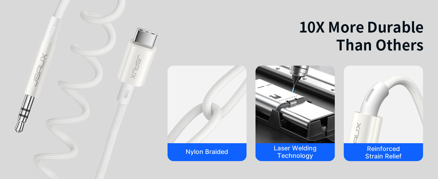 USB-C to 3.5mm Spring Audio Cable