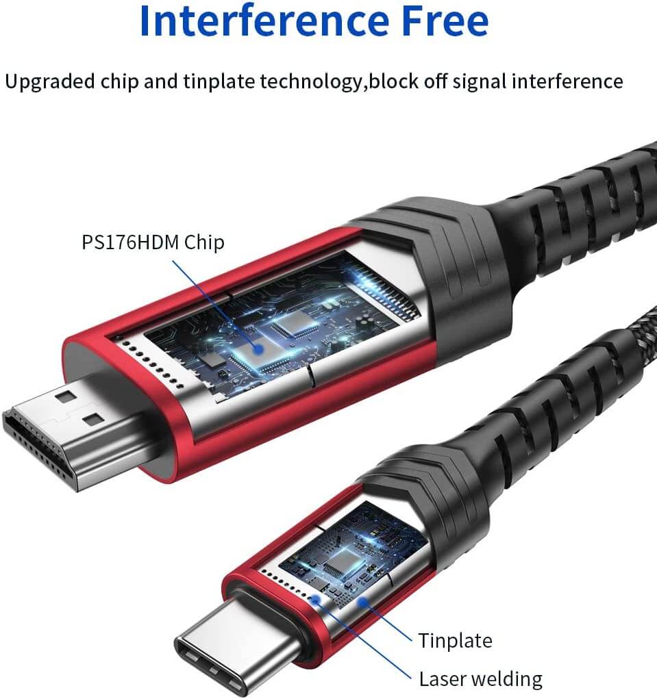 USB-C to 4K@60Hz HDMI Cable#color_red