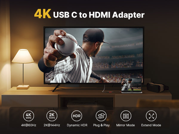 4K USB-C to HDMI Cable 2K@144Hz
