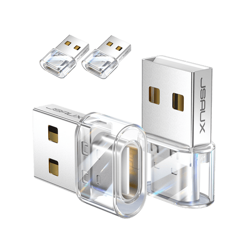 Transparent USB to USB-C Adapter